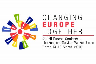 Conferenza UNI Europa: circa mille dirigenti sindacali europei a Roma