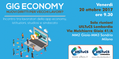 Gig economy, a Milano la UILTuCS incontra i lavoratori delle app