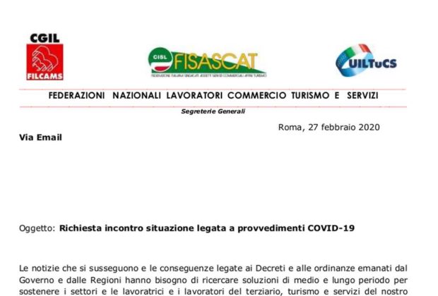 Coronavirus, lettere dei sindacati: "Coordinamento decisioni, evitare scelte unilaterali"